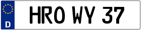 Trailer License Plate